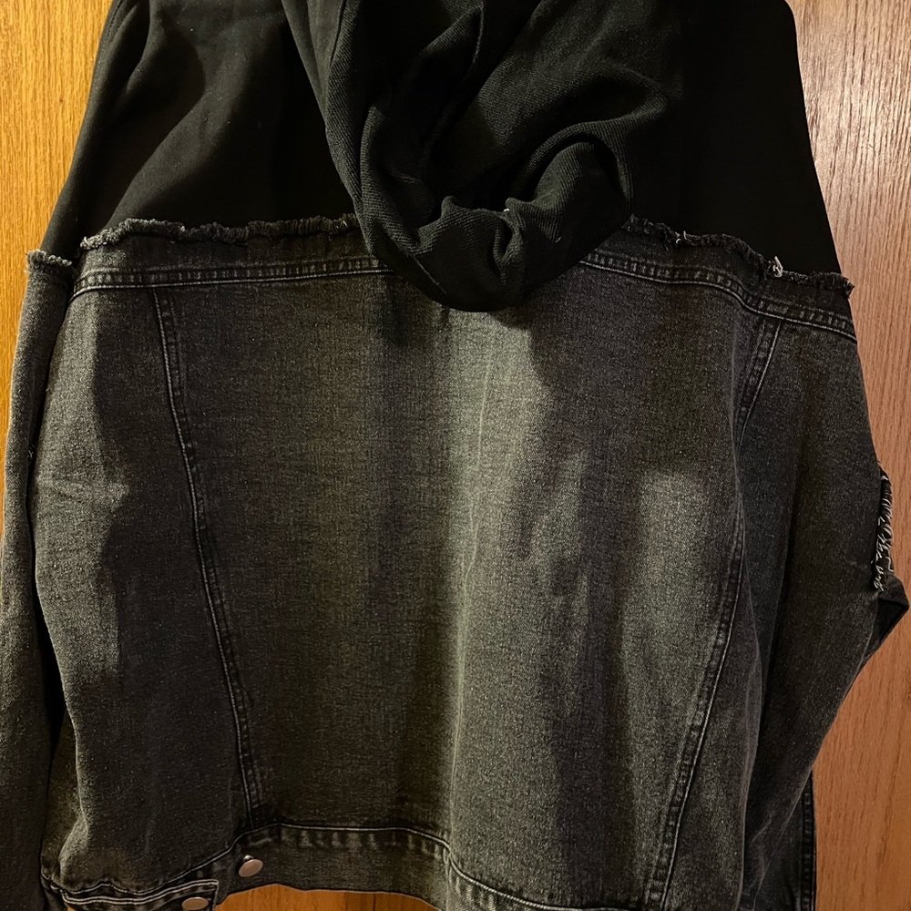 White Birch Black Label 2X new Black and Gray Mixed Media Jacket - Picture 5 of 5